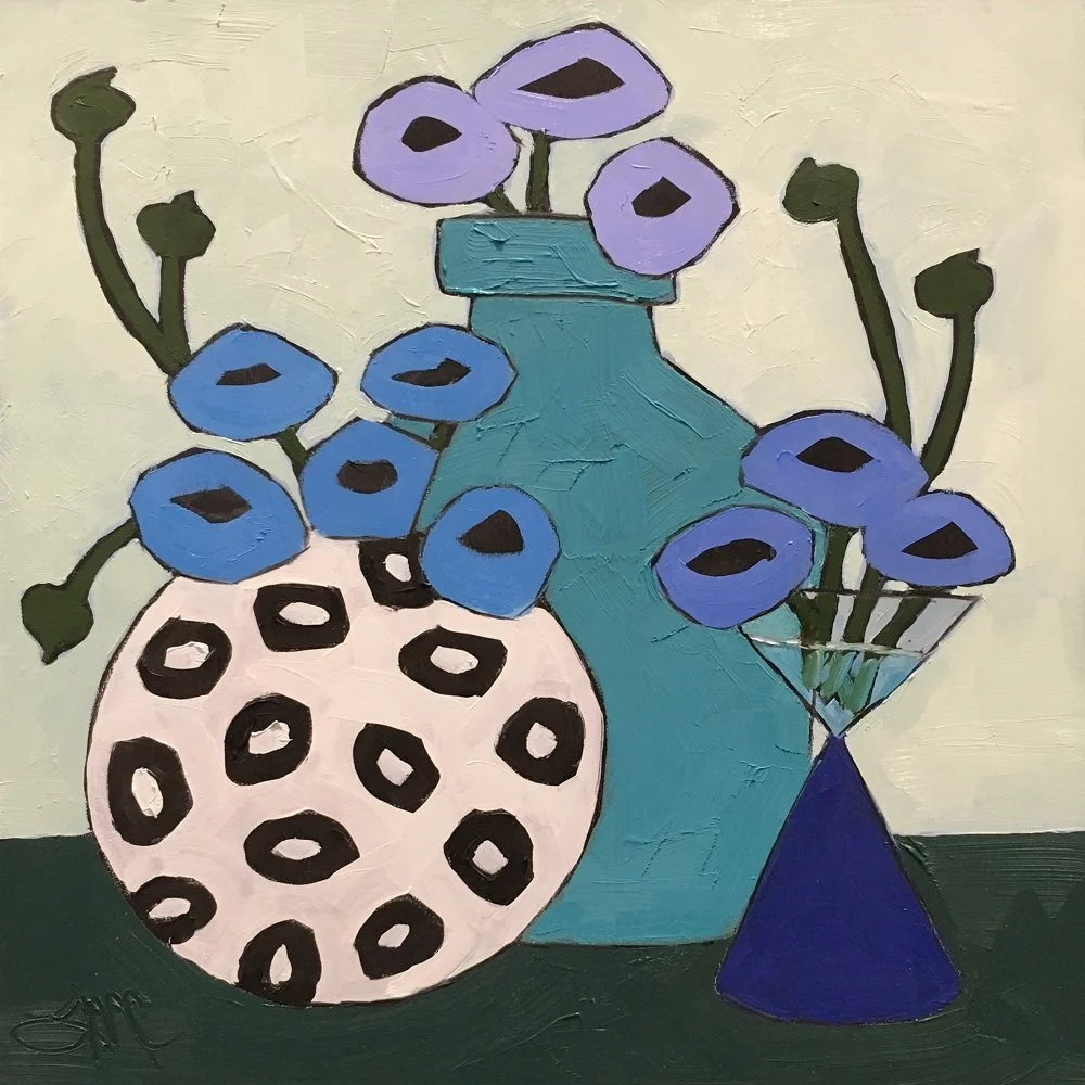 Leslie McCarron
"Circles of Blue"
Oil on Panel
12” x 12"
$750.00