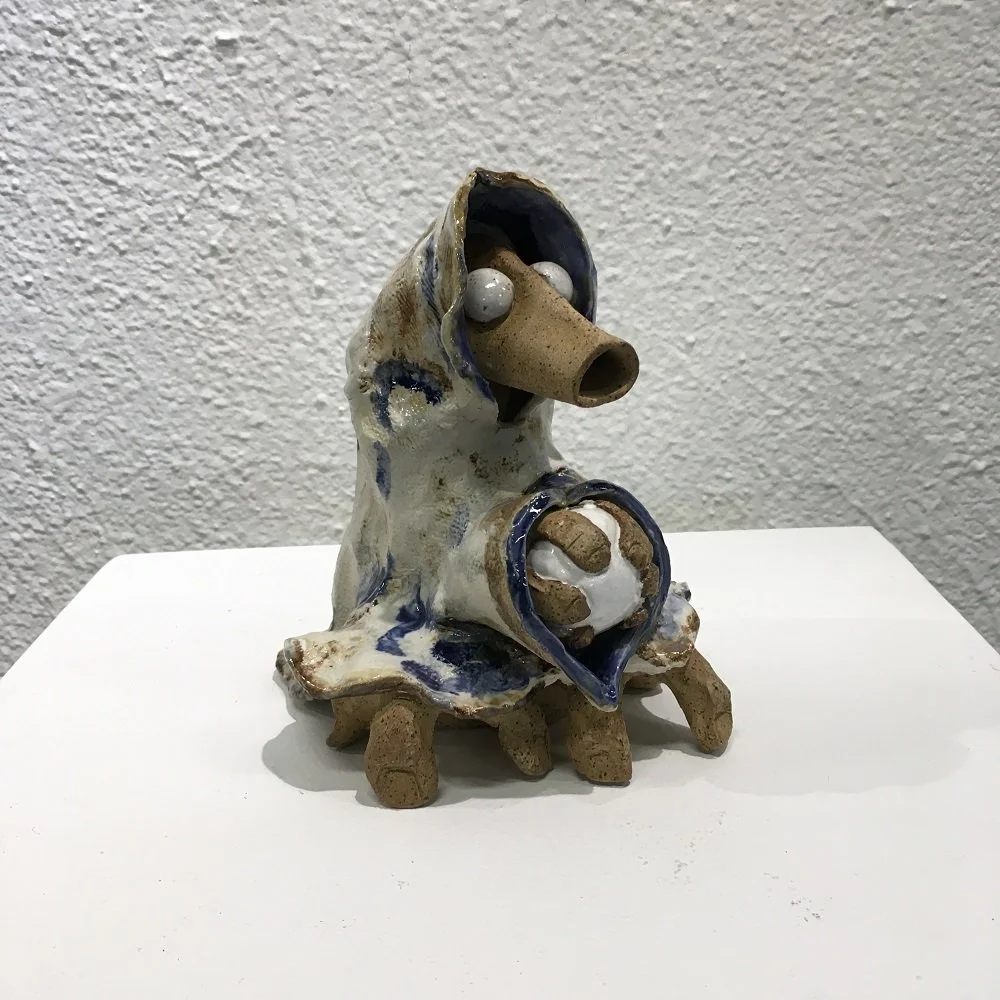 Matthew Woodward
“Emmy, The Empathy Monster” 
Ceramic
8" x 6" x 7" 
$500