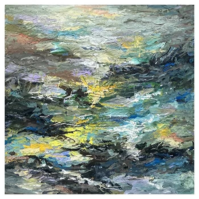 Stephanie Thwaites
“Dancing Light” 
Acrylic on Panel
6" x 6" 
$200