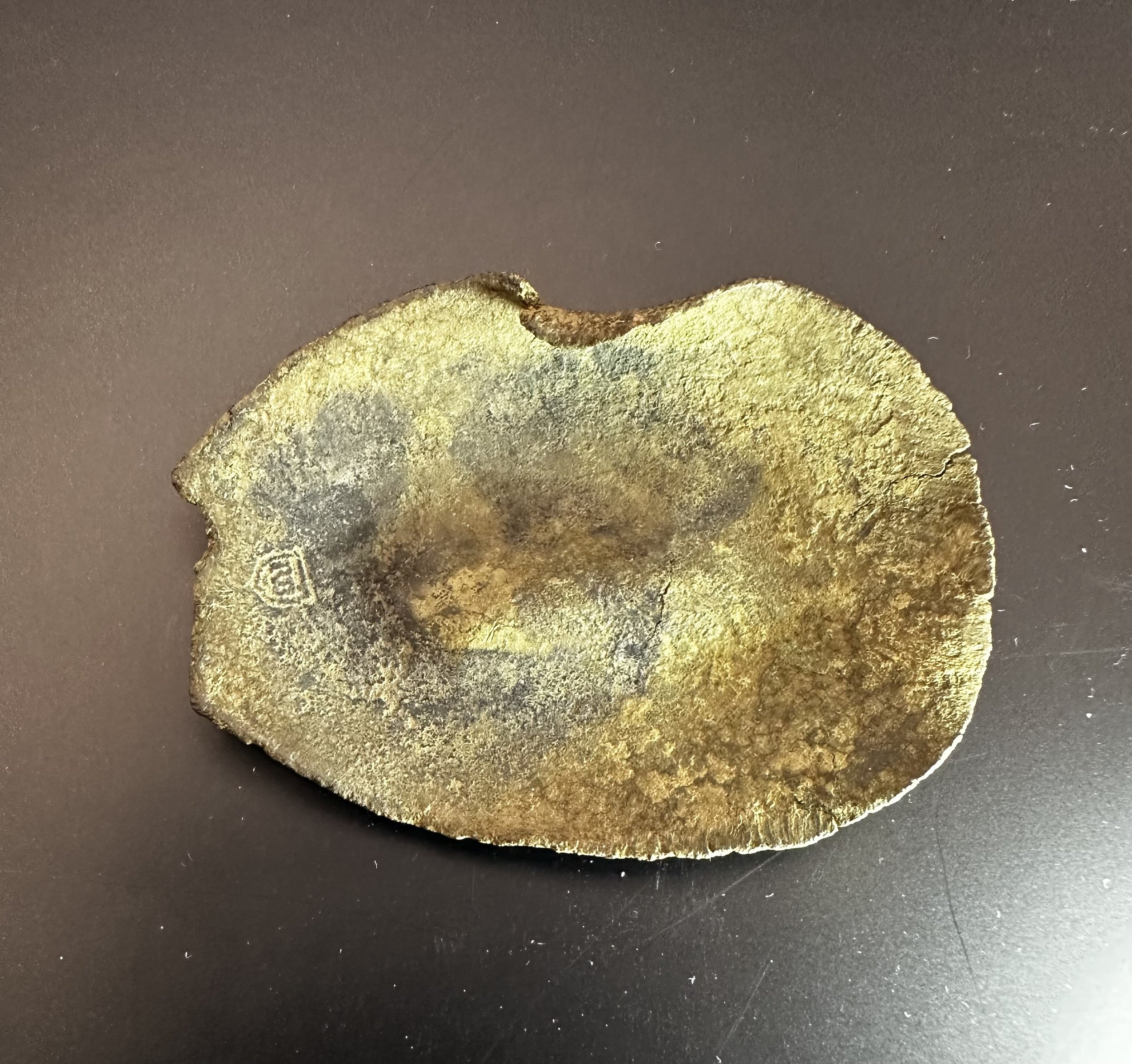 British Latten Spoon Bowl, circa 1675