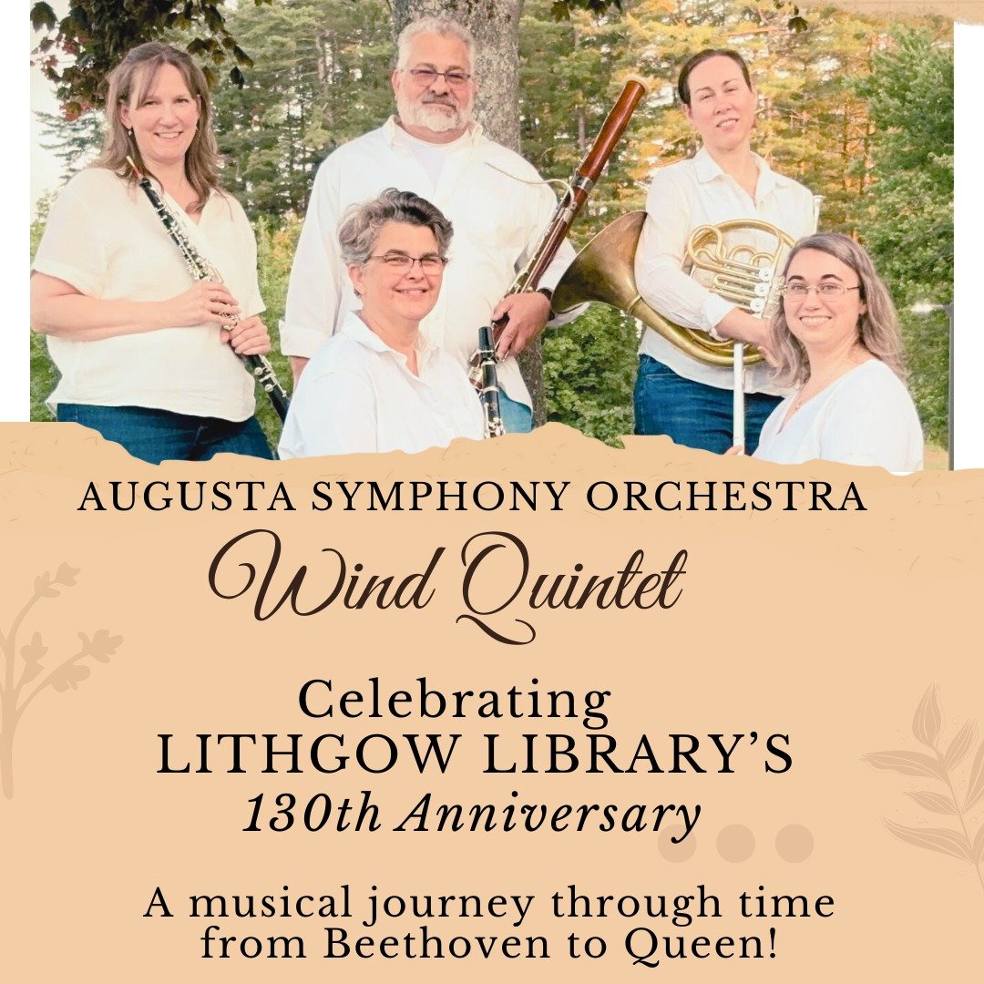 The ASO Wind Quintet will be celebrating the 130th anniversary of @lithgowlibrary with a library performance on Thursday, February 26th at 5:30 pm. Hope to see you there!