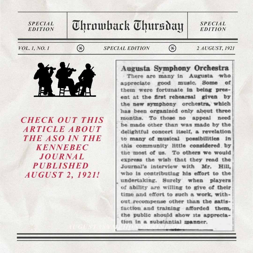 It's Throwback Thursday! Here's a little article about the ASO published in 1921!