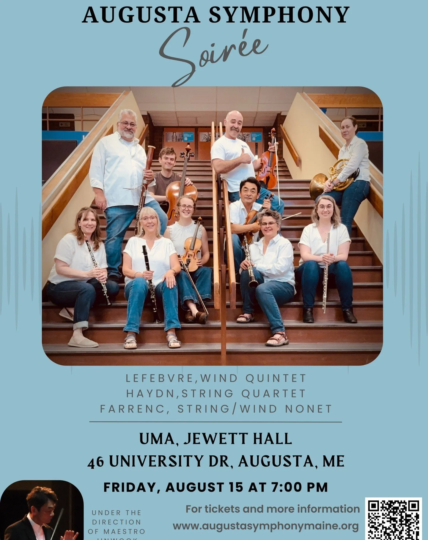 Our second summer event is something really special - our first ever Augusta Symphony Soir&eacute;e!

The ASO presents its concerts free of admission fees throughout the year. To help the ASO continue this tradition for its regular concerts, we will 