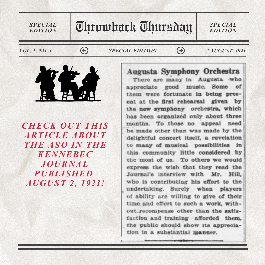 It's Throwback Thursday! Here's a little article about the ASO published in 1921!