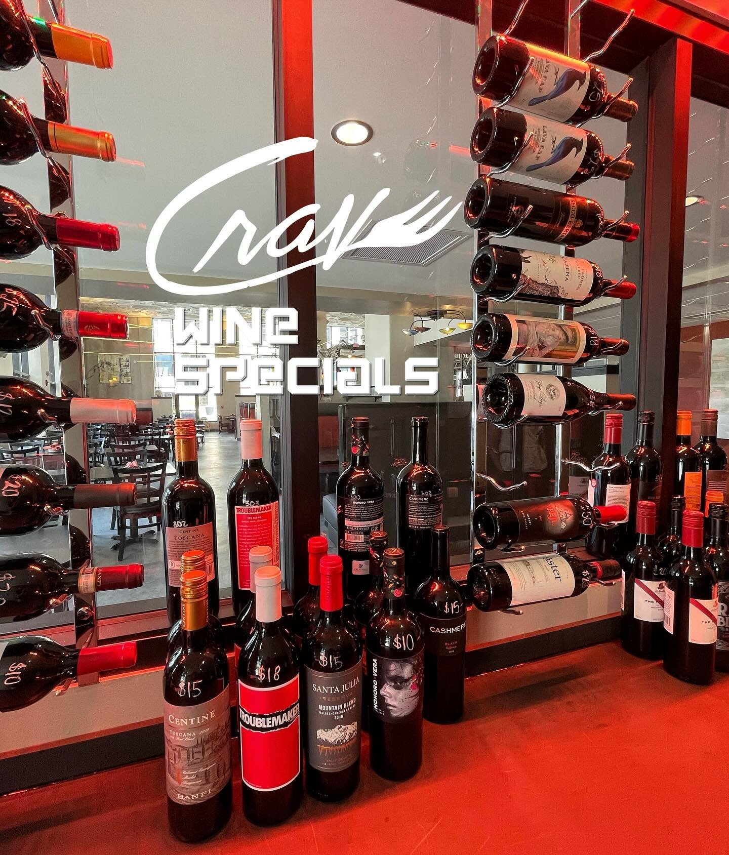 Don&rsquo;t whine, just wine! Warm up your Wednesday with Crave&rsquo;s retail wine special, where there&rsquo;s no corkage fee when you purchase a bottle from our Grape Juice Room and enjoy it in-house. Let us make the end of your week a breeze with