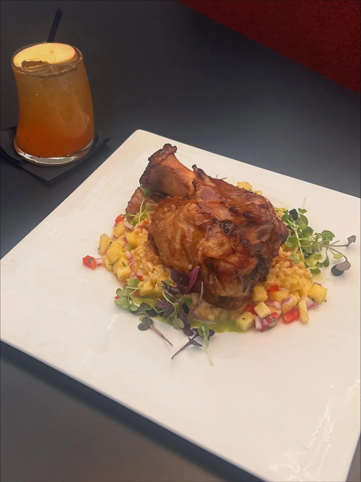 ✨ Weekend Specials at Crave! ✨

Sip on our Falling for Spicy Rita &mdash; a bold mix of cinnamon-infused tequila, apple cider, lime juice, and a touch of cinnamon cayenne agave. 🍎🔥

Pair it with our Beer-Braised Pork Shank - tender, savory, and ful
