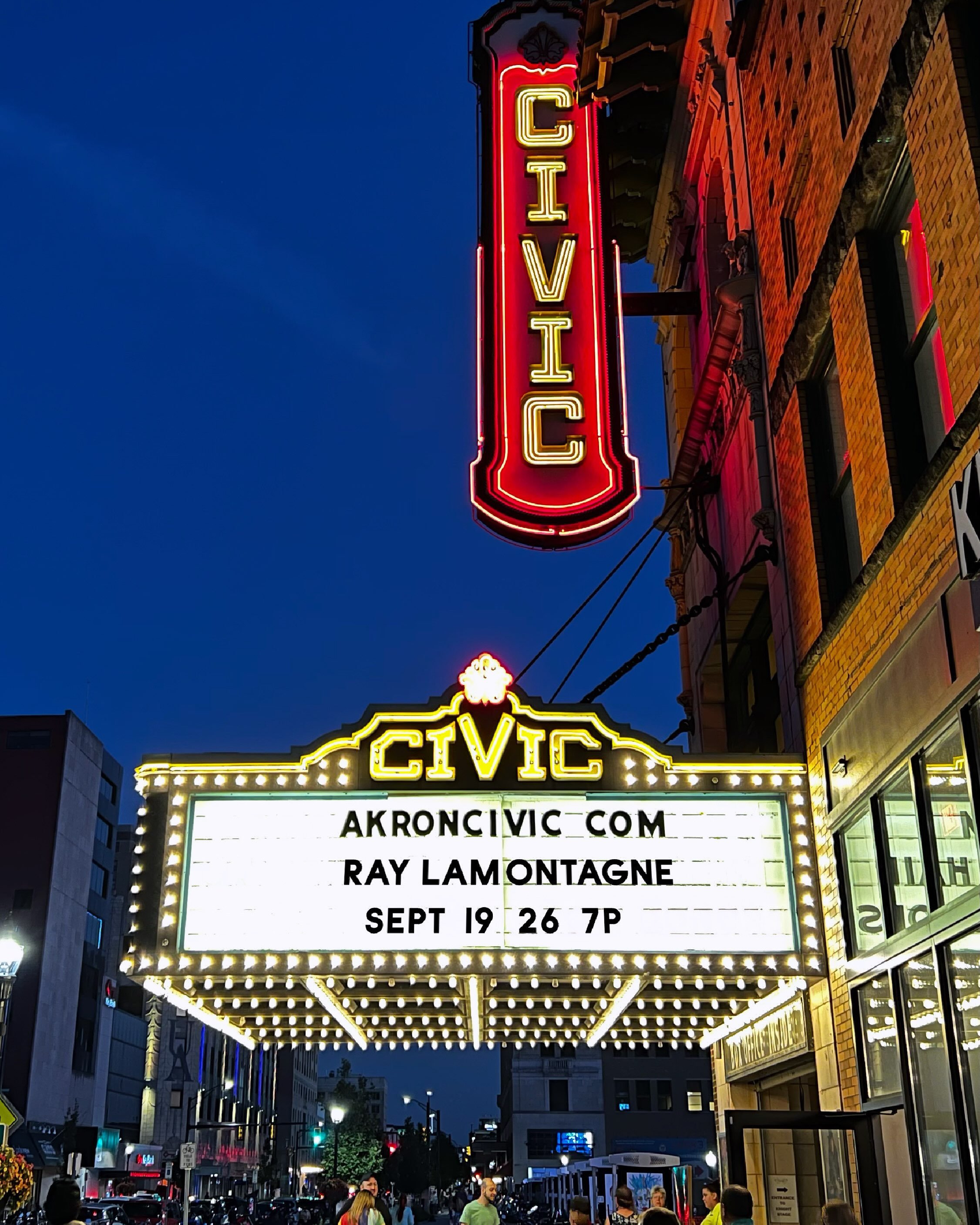 Ray LaMontagne. The Trouble 20th Anniversary Tour. Akron Civic Theatre, Saturday, September 19, 7 PM. 

Pretty sure that album is still on everyone&rsquo;s breakup playlist. Toast it right: dinner and a drink at Crave, then a two-minute walk to your 