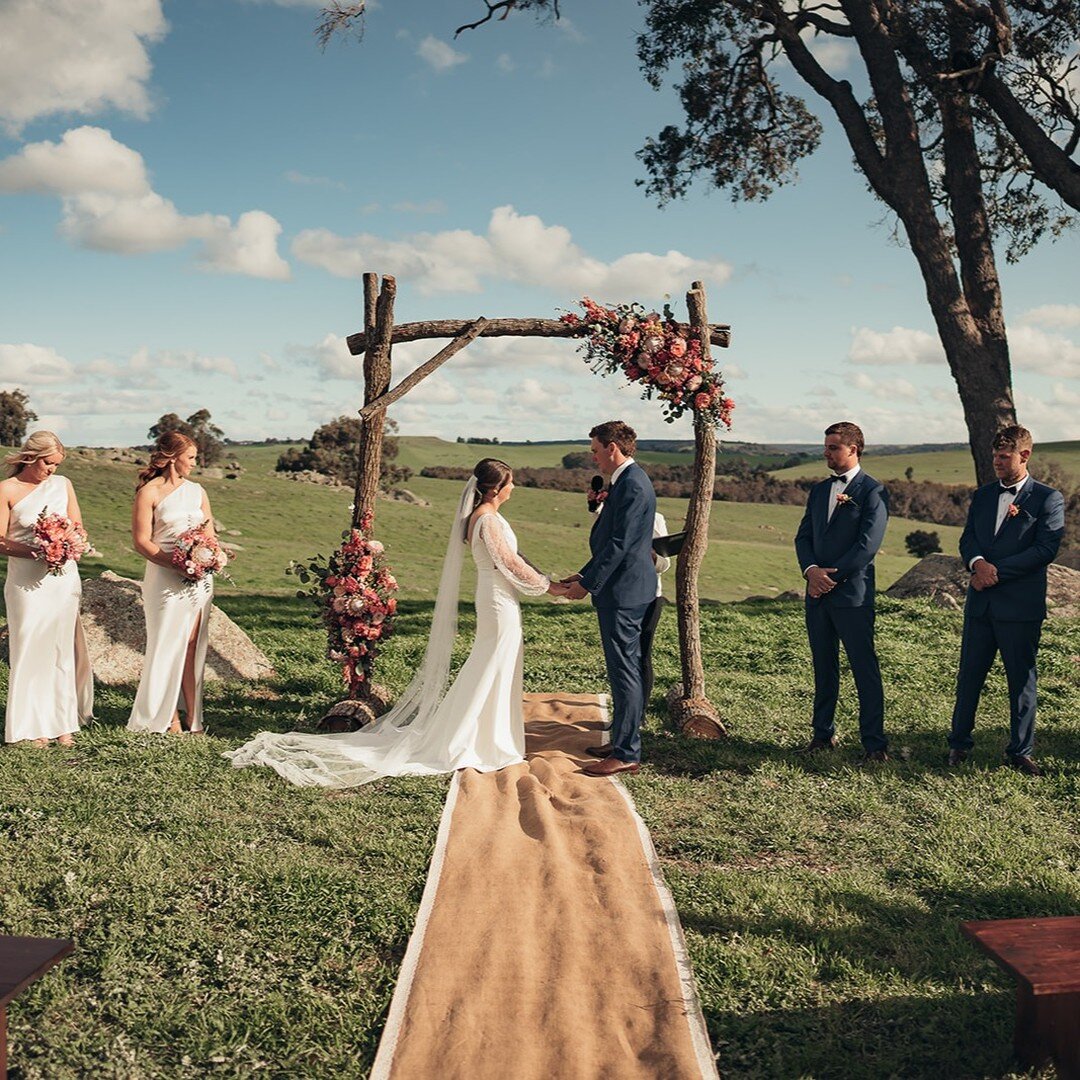 Hayley and Alan's beautiful September wedding last spring. 

This gorgeous couple made sure that their celebration was a true reflection of them! A diesel mechanic, Alan made sure that the day featured some mint condition vintage tractors loaned by h