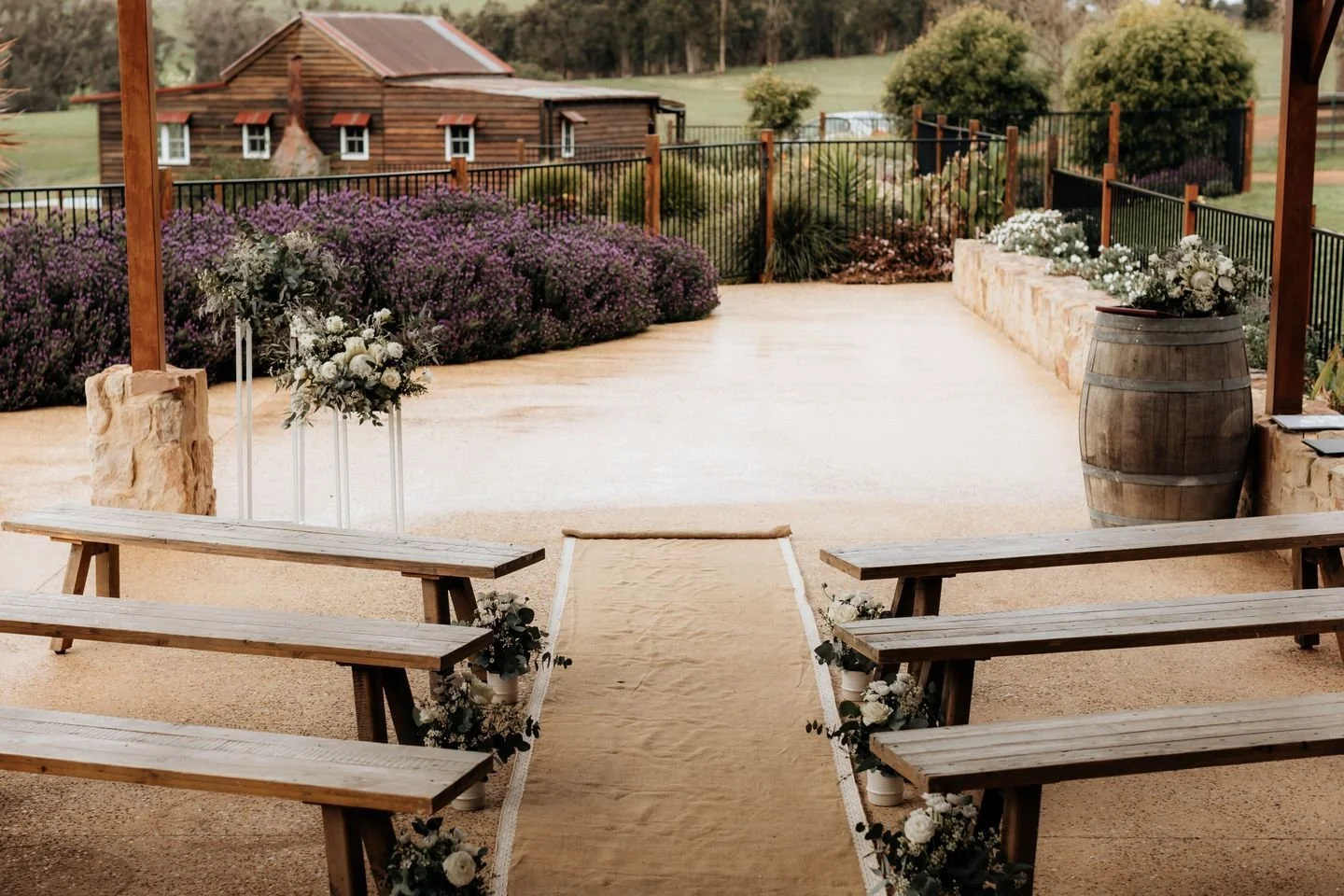 One of the questions we hear most often is 'what happens if it rains?'

Dalmore has thoughtfully designed wet weather options that don't feel like a backup plan - they feel intentional, intimate, and just as special. If it is light rain, our couples 