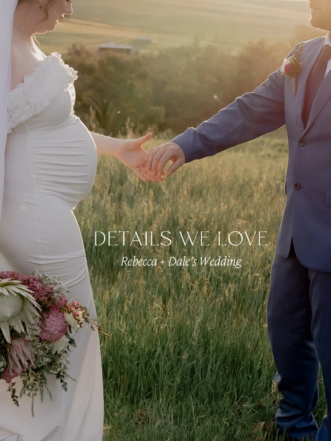 Rebecca and Dale's intimate wedding was a celebration of family in its truest sense. Swipe through to see the thoughtful details that made their day so personal, from the matching lavender dresses for their girls to the delicate romance of a trailing