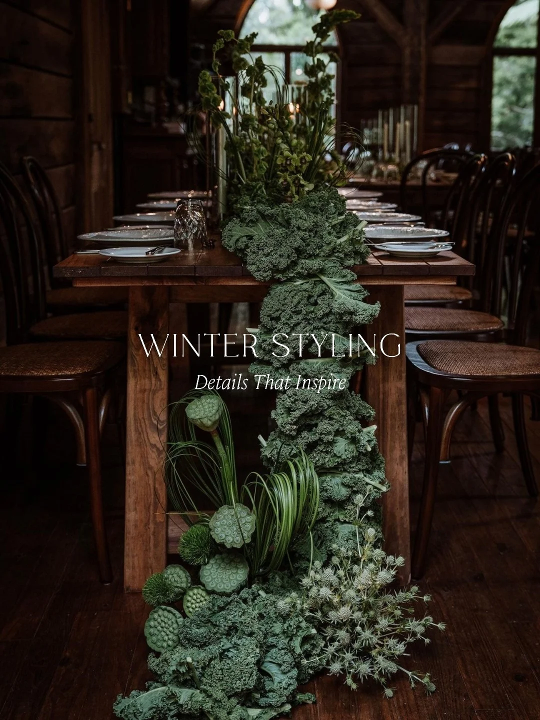 Winter wedding styling inspiration 🤍 

Rich timber tones, deep greens, layered textures and candlelight - warm, grounded and beautifully atmospheric against the countryside backdrop.

We would love to bring a celebration like this to life at Dalmore