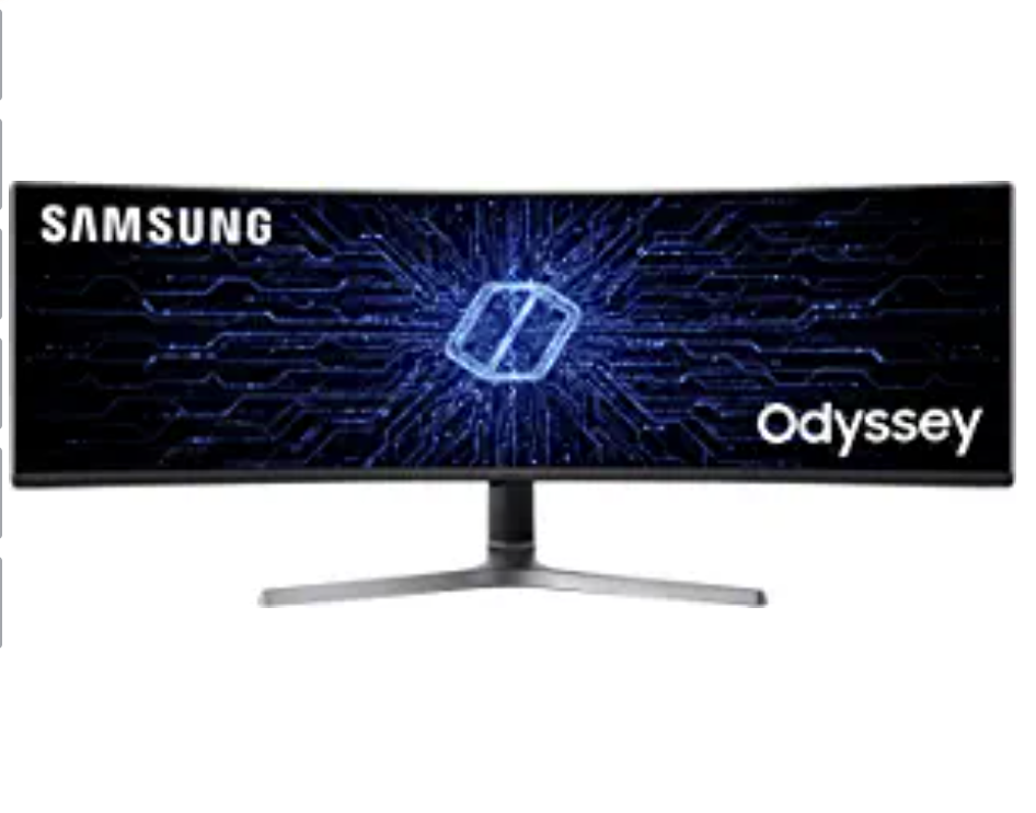 SAMSUNG Odyssey CRG Series 49-Inch Dual QHD (5120x1440) Gaming Monitor, 120Hz, Curved, QLED, HDR, Height Adjustable Stand, Radeon FreeSync (LC49RG90SSNXZA)
