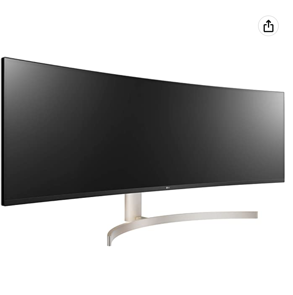 LG 49WL95C-WY 32:9 UltraWide Monitor 49" Dual DQHD (5120 x 1440) Curved IPS Display, HDR10, USB Type-C with 85W PD, sRGB 99% Color Gamut, Height/Swivel/Tilt Adjustable Stand - Black and Silver