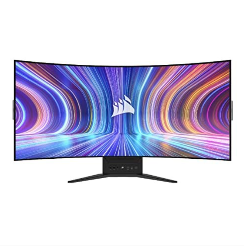 Corsair XENEON Flex 45WQHD240 Gaming Monitor - 45-Inch OLED WQHD (3440 x 1440) Bendable Display, 240Hz Refresh Rate, 0.03ms GtG Response Time, NVIDIA® G-SYNC Compatible, AMD FreeSync™ Premium - Black