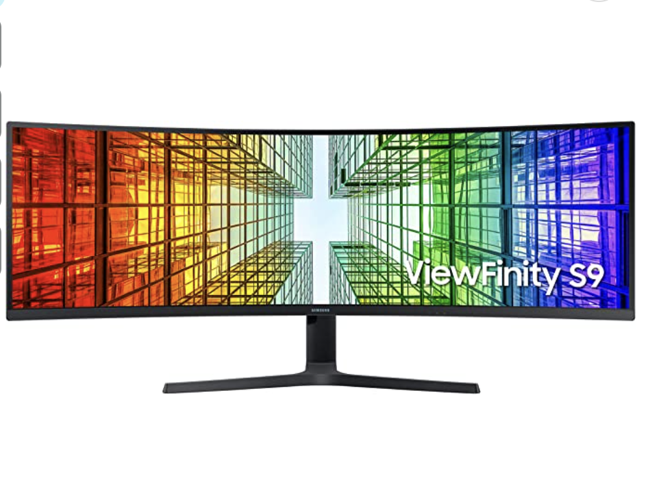 SAMSUNG 49" S95UA Super Ultrawide Dual QHD Monitor, 4ms, QLED, HDR400, USB-C, USB Hub, 120Hz, Height Adjustable Stand, (LS49A950UINXZA) 2022, Charcoal Black (Copy)