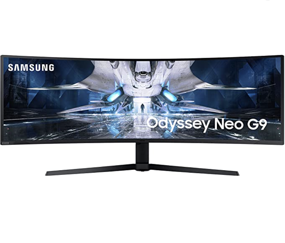 SAMSUNG 49" Odyssey Neo G9 G95NA Gaming Monitor, 4K UHD Mini LED Display, Curved Screen, 240Hz, 1ms, G-Sync and FreeSync Premium Pro, LS49AG952NNXZA, White &amp; Black