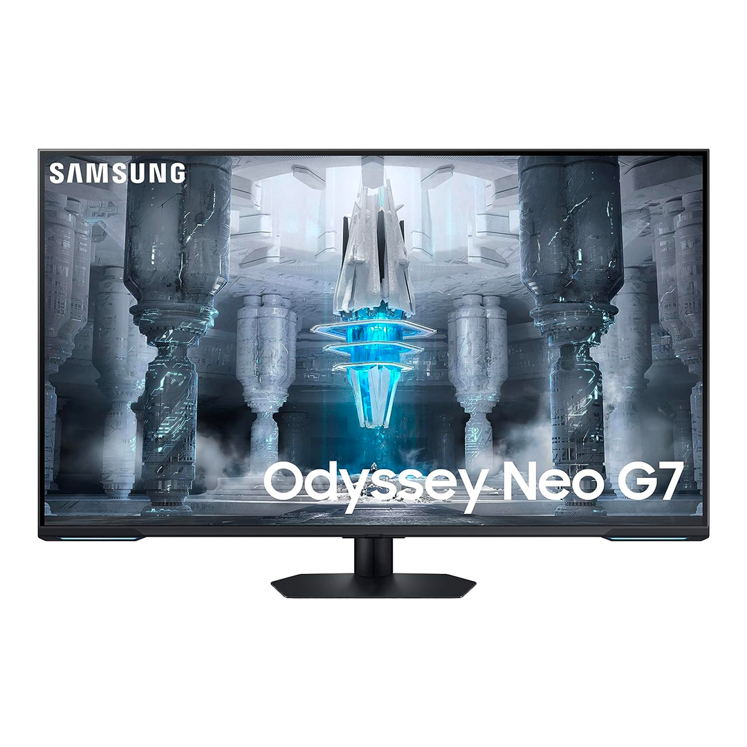 SAMSUNG 43-Inch Odyssey Neo G7 Series 4K UHD Smart Gaming Monitor, 144Hz, 1ms, VESA Display HDR600, Quantum Matrix Technology, AMD FreeSync Premium Pro, LS43CG702NNXZA, 2023,Black