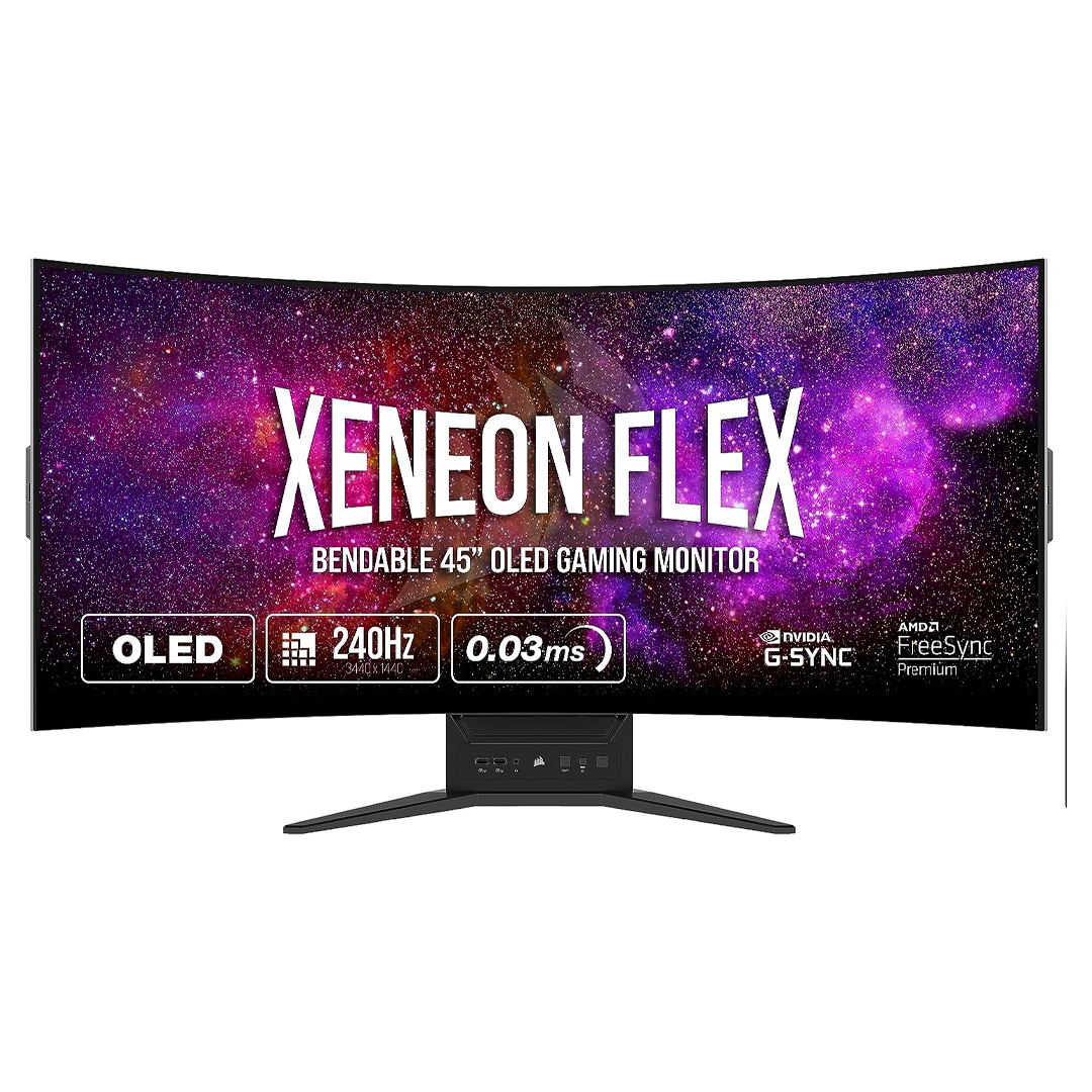 Corsair XENEON FLEX 45WQHD240 Gaming Monitor - 45-Inch OLED WQHD (3440 x 1440) Bendable Display, 240Hz Refresh Rate