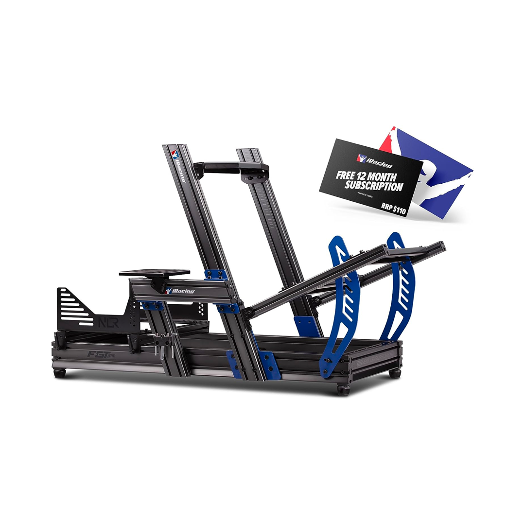 Next Level Racing F-GT Elite Formula and GT Aluminum Profile Simulator Cockpit iRacing Edition (NLR-E012) - PC
