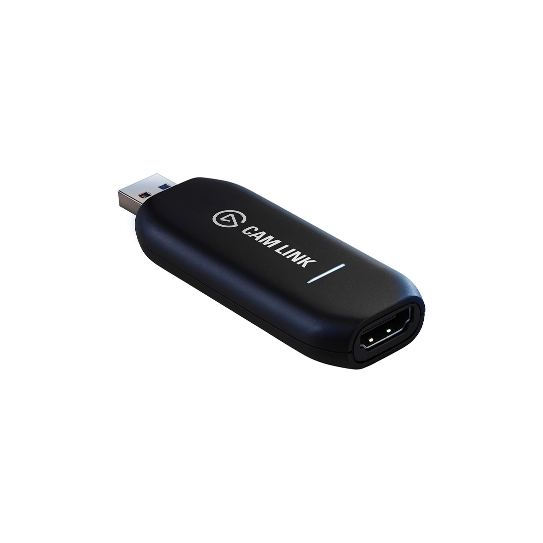 Elgato Cam Link 4K, External Camera Capture Card, Stream and Record with DSLR, Camcorder, ActionCam as Webcam in 1080p60, 4K30 for Video Conferencing, Home Office, Gaming, on OBS, Zoom, Teams, PC/Mac