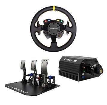 CAMMUS DDWB 15NM and LC100 Pedals and GT1 Steering Wheel