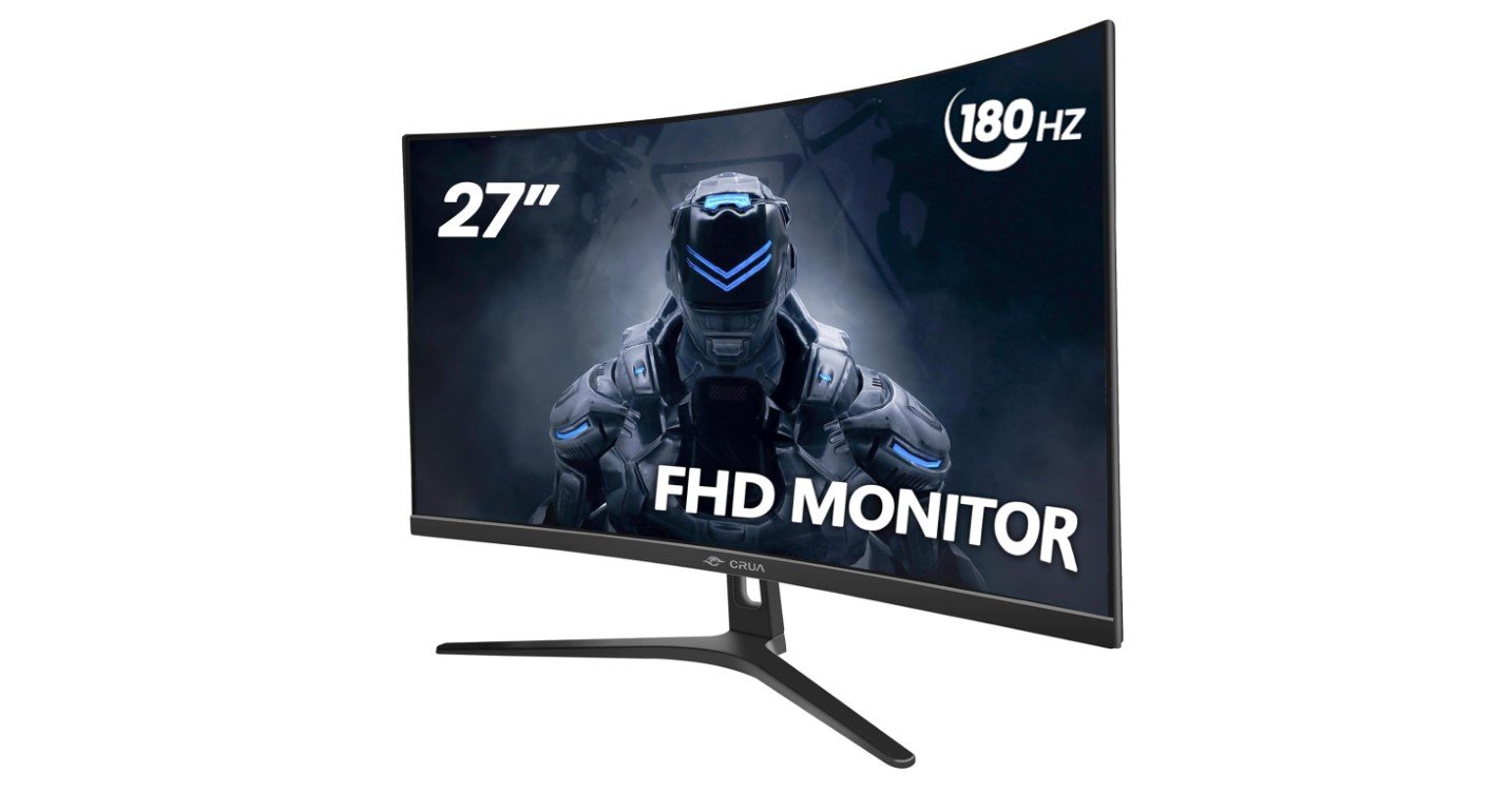 CRUA 27" 144Hz/180Hz Curved Gaming Monitor,