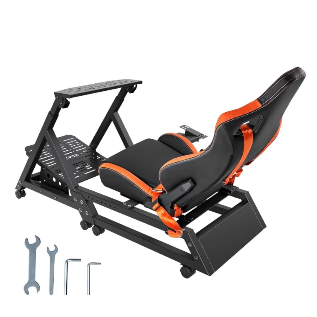 VEVOR Pre-installed Steering Racing Wheel Stand, Universal Base Fit