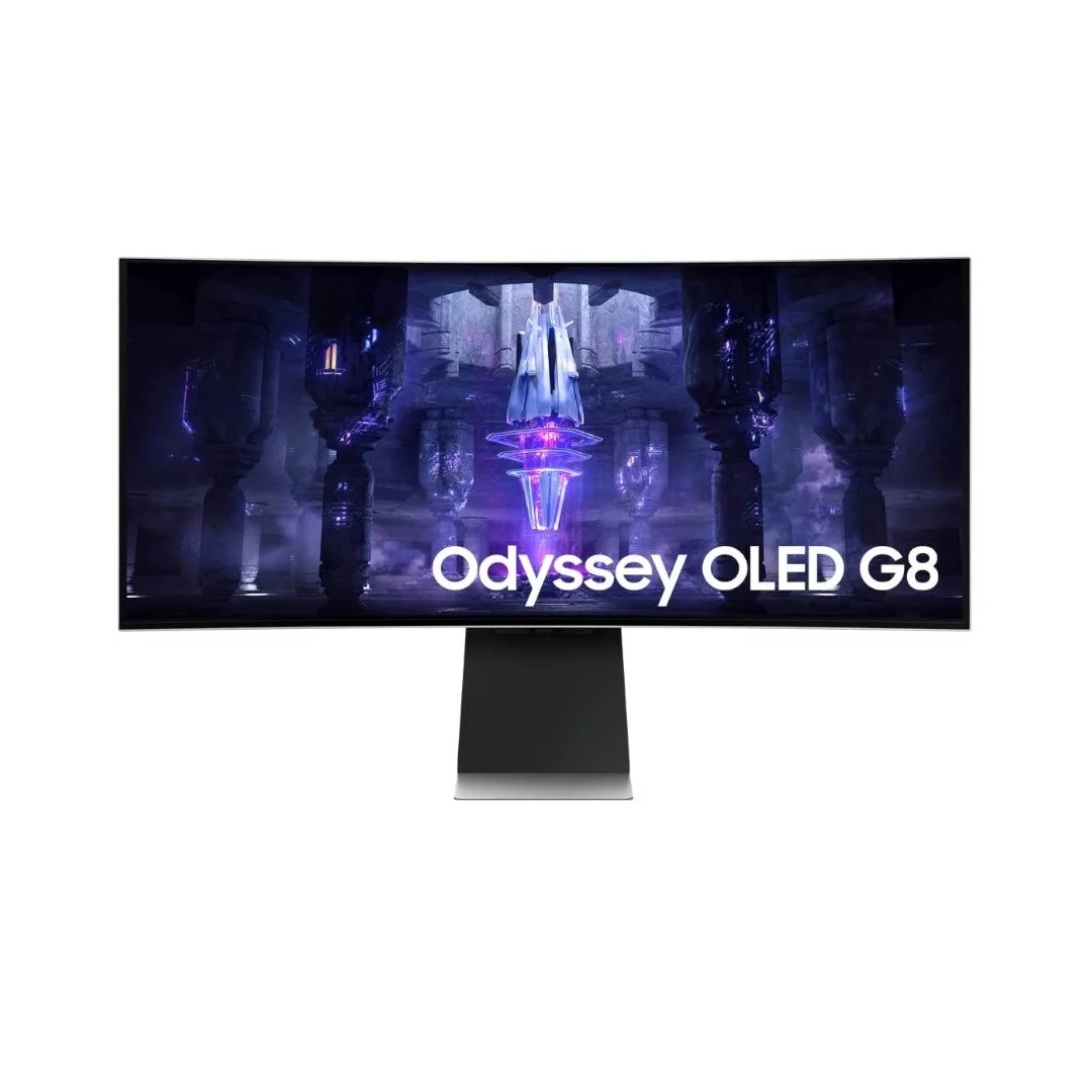 SAMSUNG 34" Odyssey G85SB Series QD-OLED Ultra WQHD Curved Gaming Monitor, 175Hz, 0.03ms