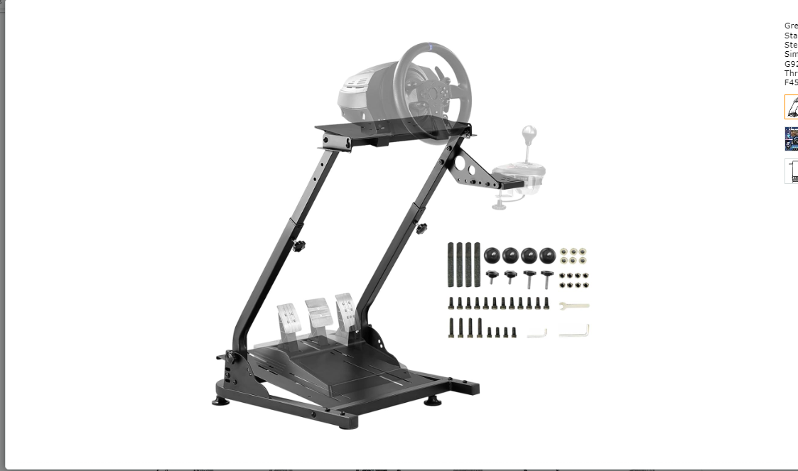 Grefinity Height Adjustable Racing Wheel Stand