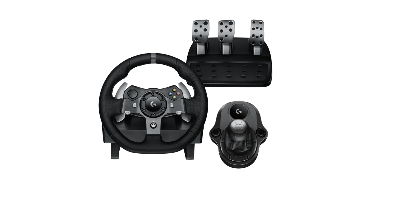 Logitech G920 Driving Force Racing Wheel and Pedals + Logitech G Driving Force Shifter