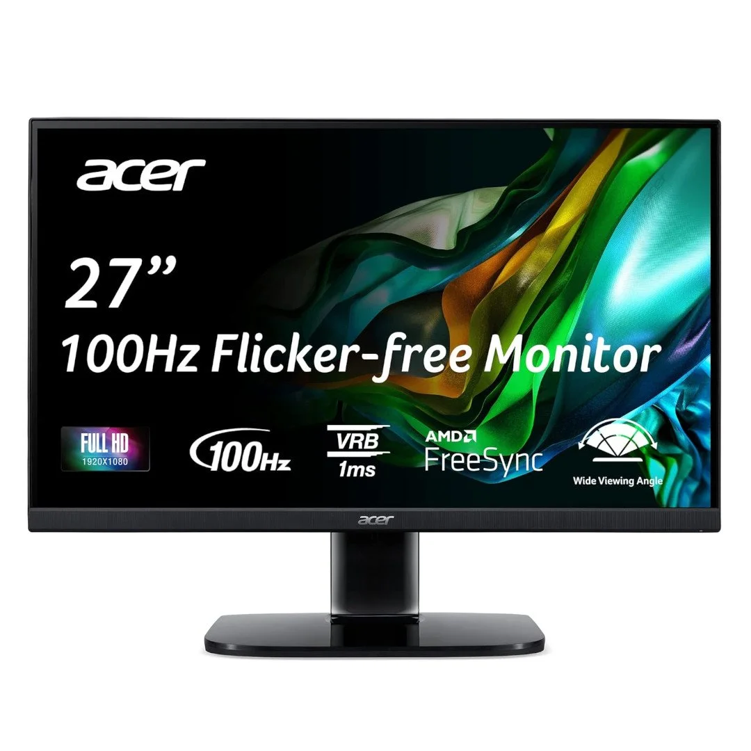 Acer KB272 EBI 27" IPS Full HD (1920 x 1080) | Up to 100Hz Refresh | 1ms