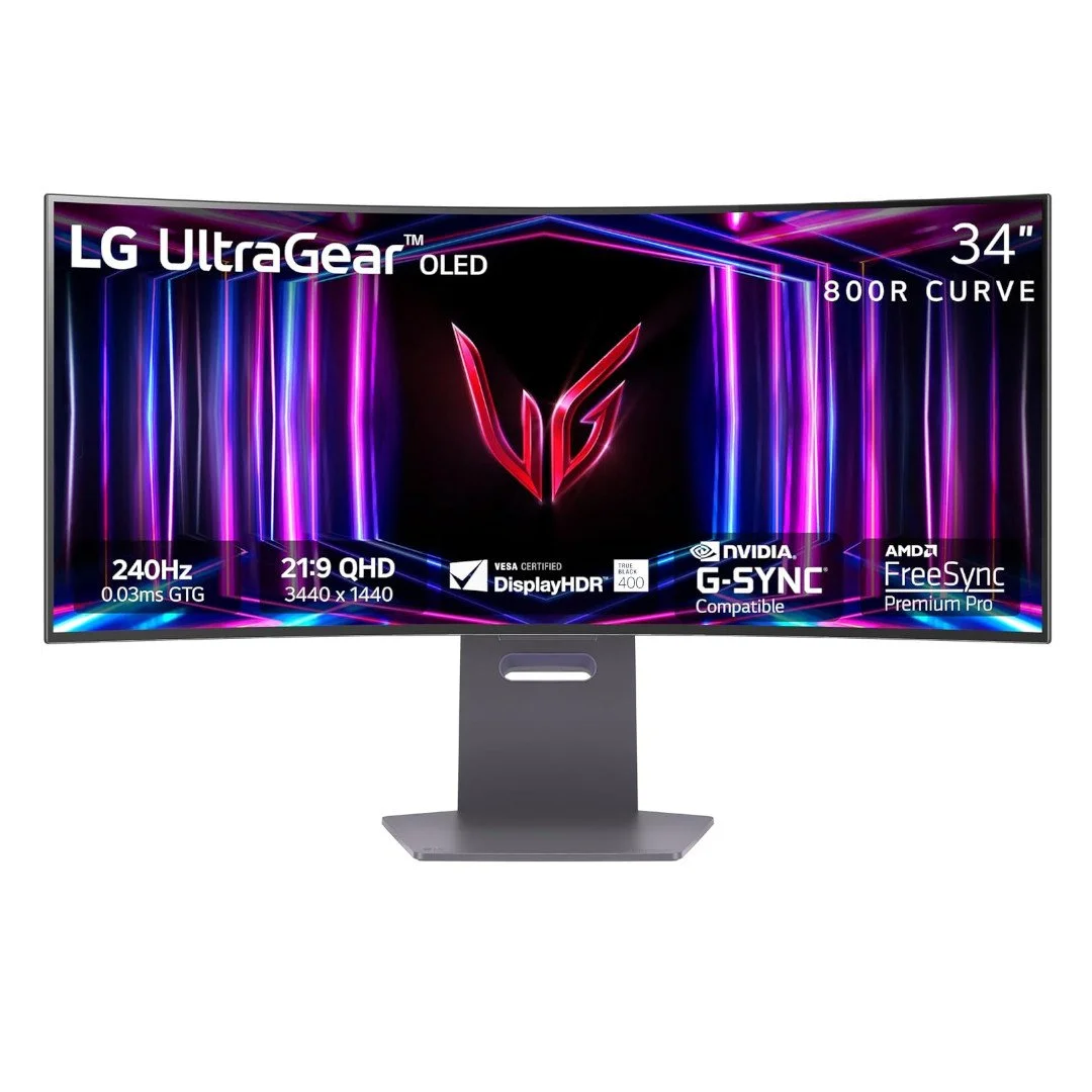 LG 34GS95QE 34-inch UltraGear OLED Curved Gaming Monitor WQHD 800R 240Hz 0.03ms