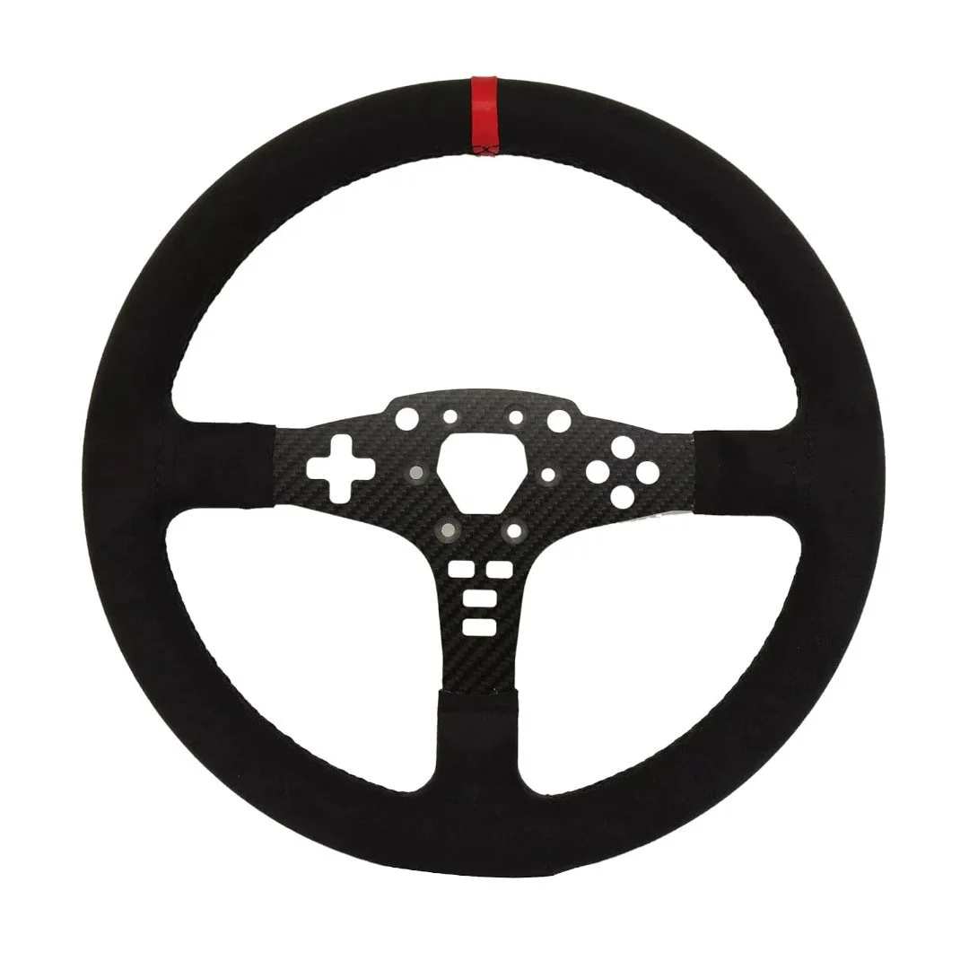 Replace 13 inch lightweight Suede Steering Wheel Replace Panel For MOZA R5