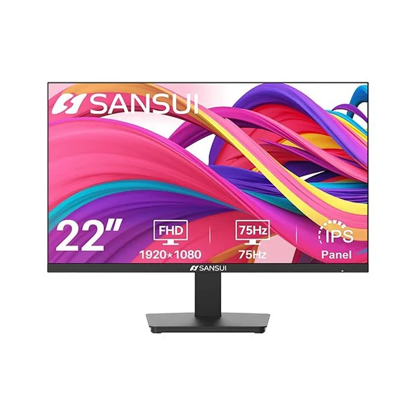 SANSUI Monitor 22 inch IPS Panel 1080p FHD 75Hz Computer Monitor