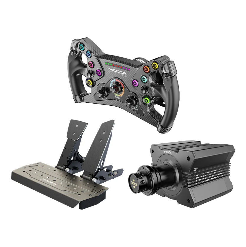 MOZA Racing R12 V2 + KS Wheel Rim + SRP Pedals Bundle