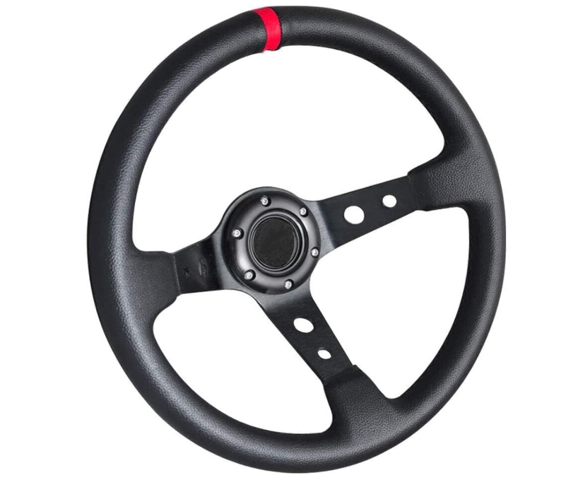Deep Dish 350 mm 6 Hole Steering Wheel Universal Fit