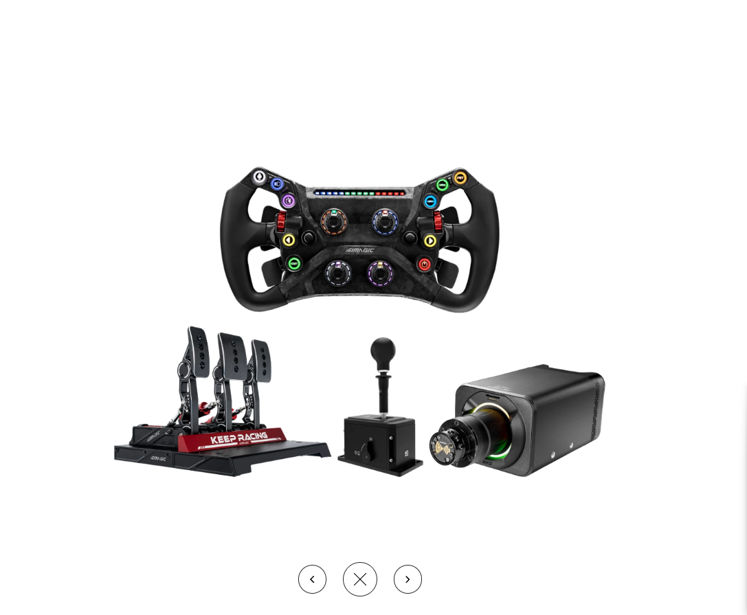 Simagic Alpha EVO Pro 18Nm Wheel Base, GT NEO Steering Wheel P1000 Pedal Set and Shifter Bundle