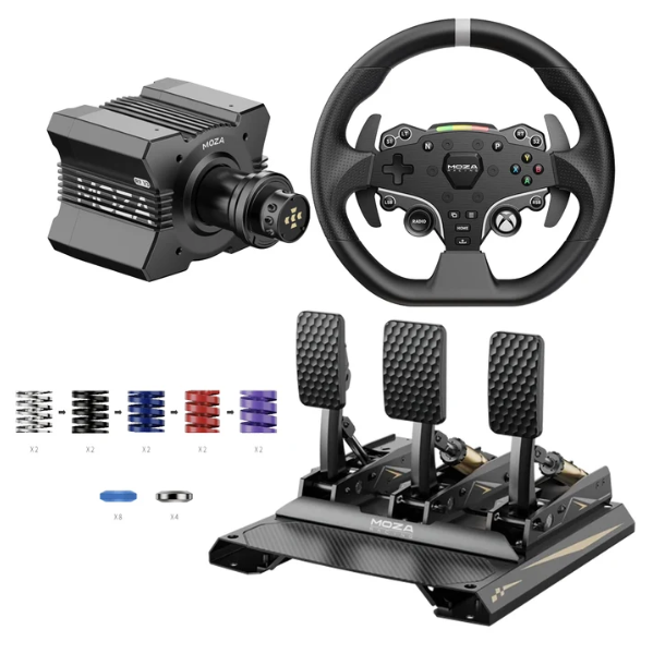 MOZA R9 V3 Bundle – 9 Nm Direct Drive, Wheel and Pedals