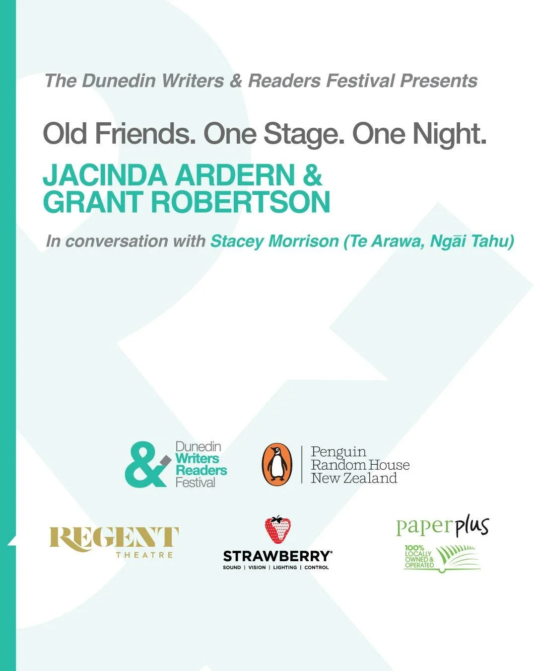 We are looking forward to seeing those attending our sold out show at The Regent Theatre tonight - Jacinda Ardern &amp; Grant Robertson in conversation with Stacey Morrison (Te Arawa, Ngāi Tahu). 

Some top tips for the evening:

🎟️ Please Arrive Ea
