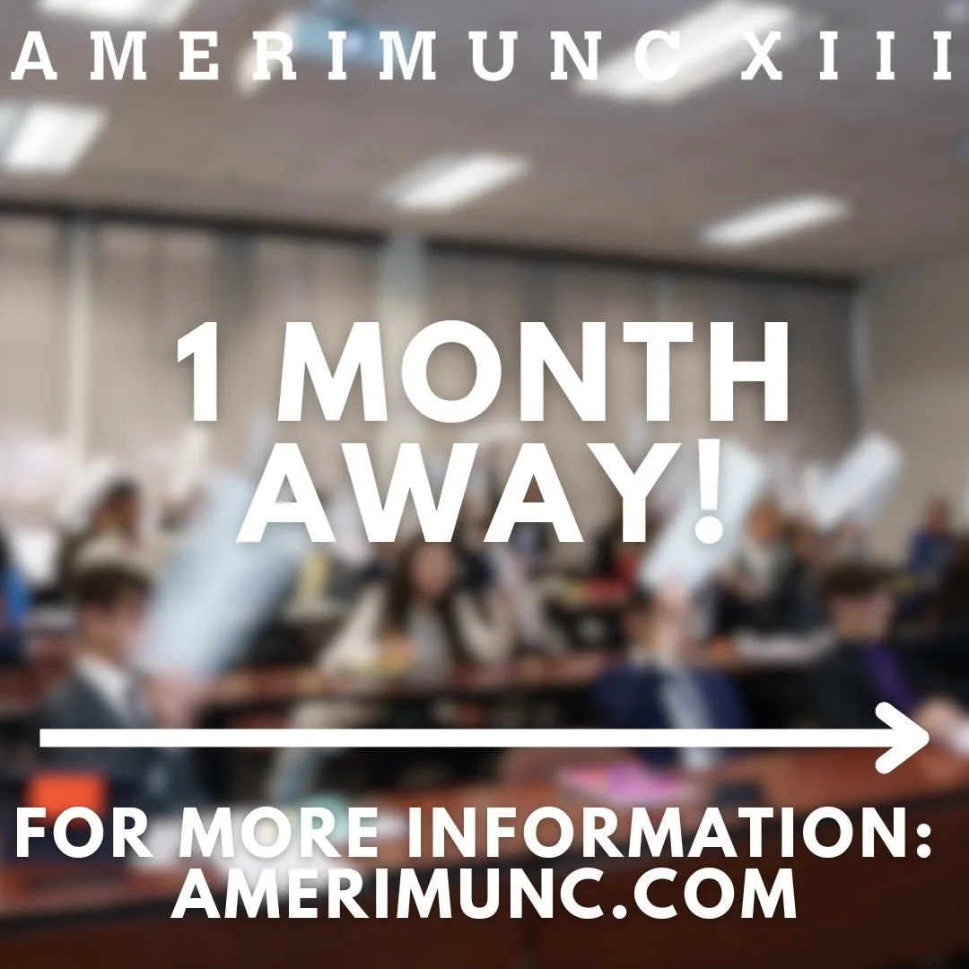 1 month away from the start of AmeriMUNC XIII on February 6th!

Featured in this post are some of our favorite moments from past AmeriMUNC conferences. 

#amerimunc #1month #modelunitednations #americanuniversity #soon