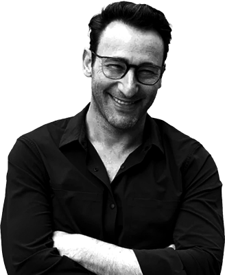 A portrait of Simon Sinek