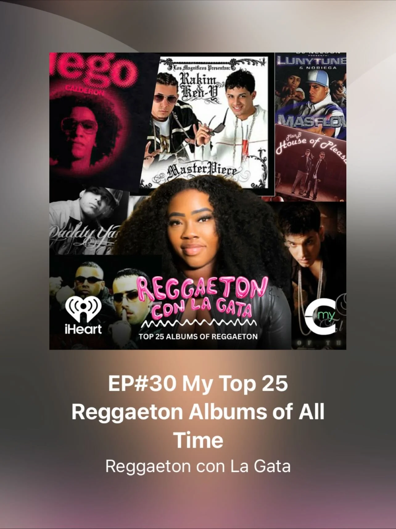 32 Episodios😱

Sobre: Salud Mental, Sexolog&iacute;a, Palestina, Historia del genero, escena musical alternativa en el caribe, Mes de la patria 🇵🇦, la influencia de los Domis🇩🇴, escena cuir de 🇵🇷, los top albumes del Reggaeton (en mi opinion!)