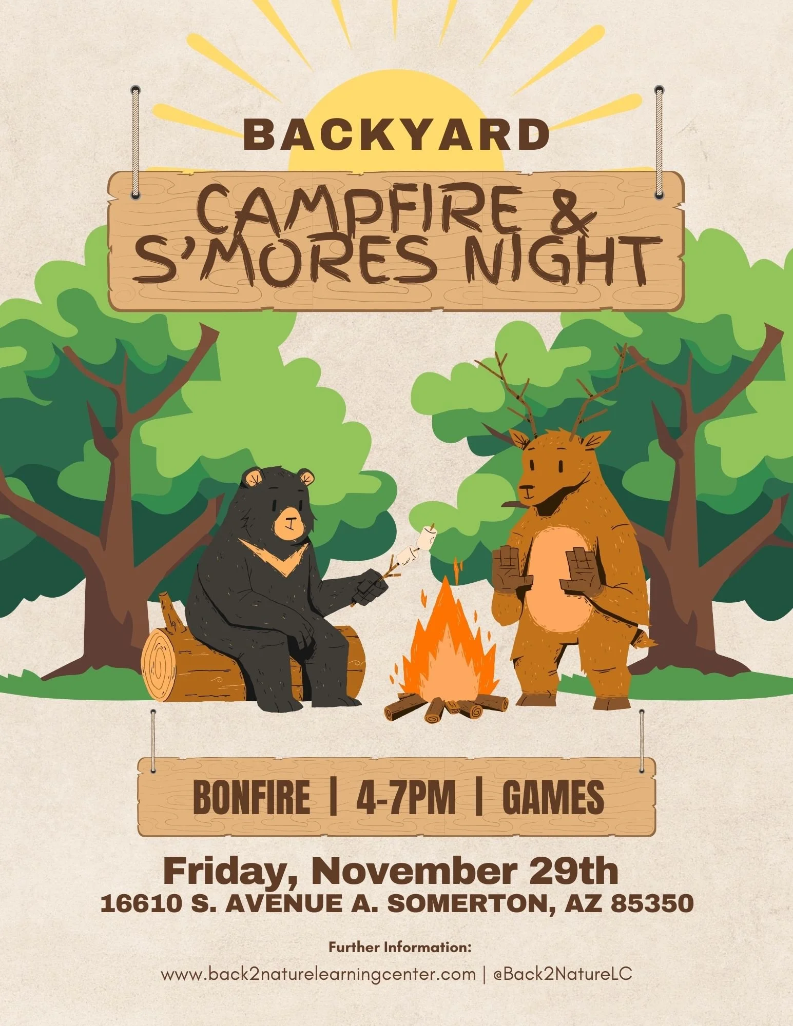 Backyard Campfire & S’Mores Night