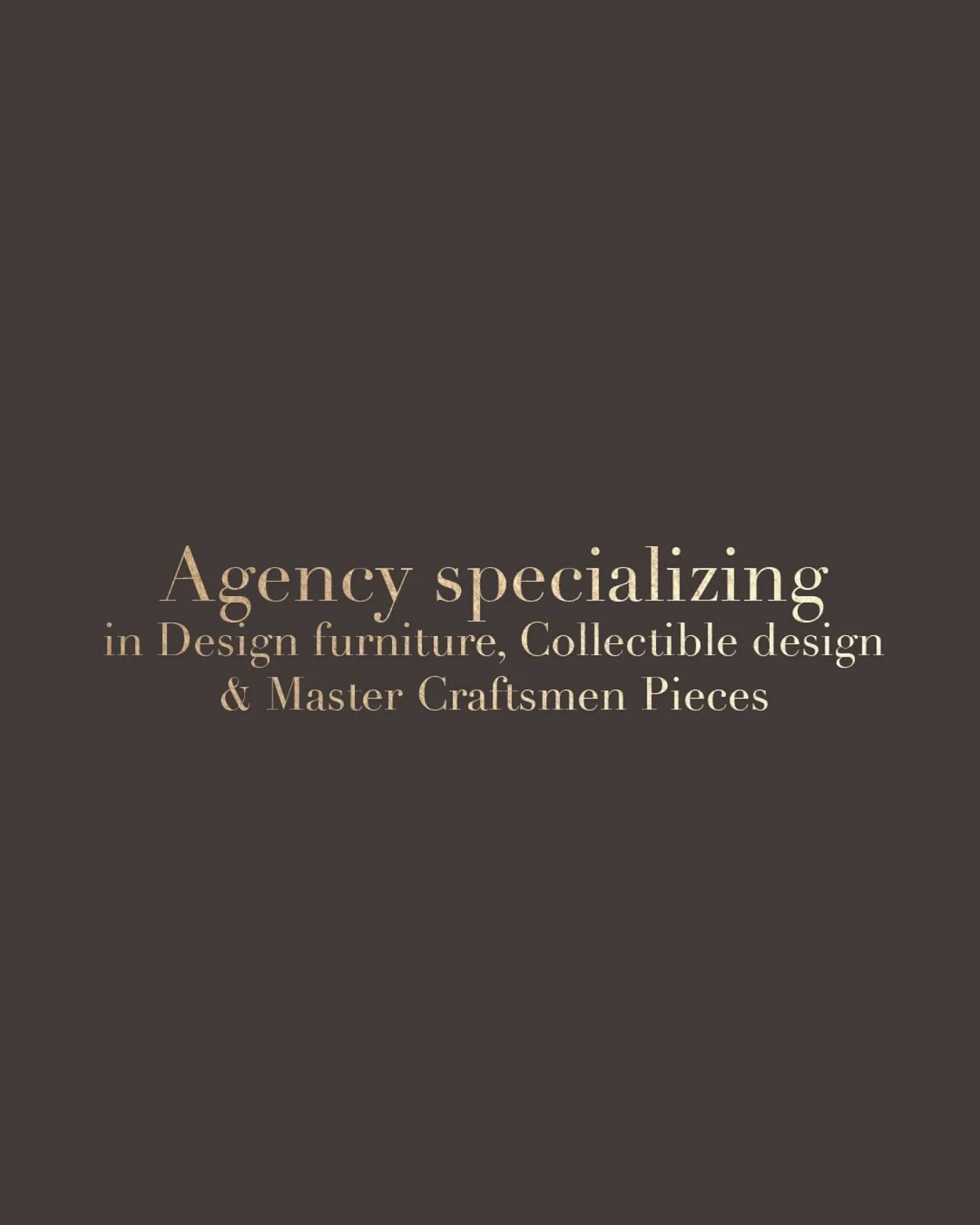 Agency specializing in design furniture, collectible design &amp; master craftsmen pieces.
.
@designtosociety_ : we curate and promote unique creations at the crossroads of art, design, and craftsmanship.
.
Our mission is to connect visionary designe