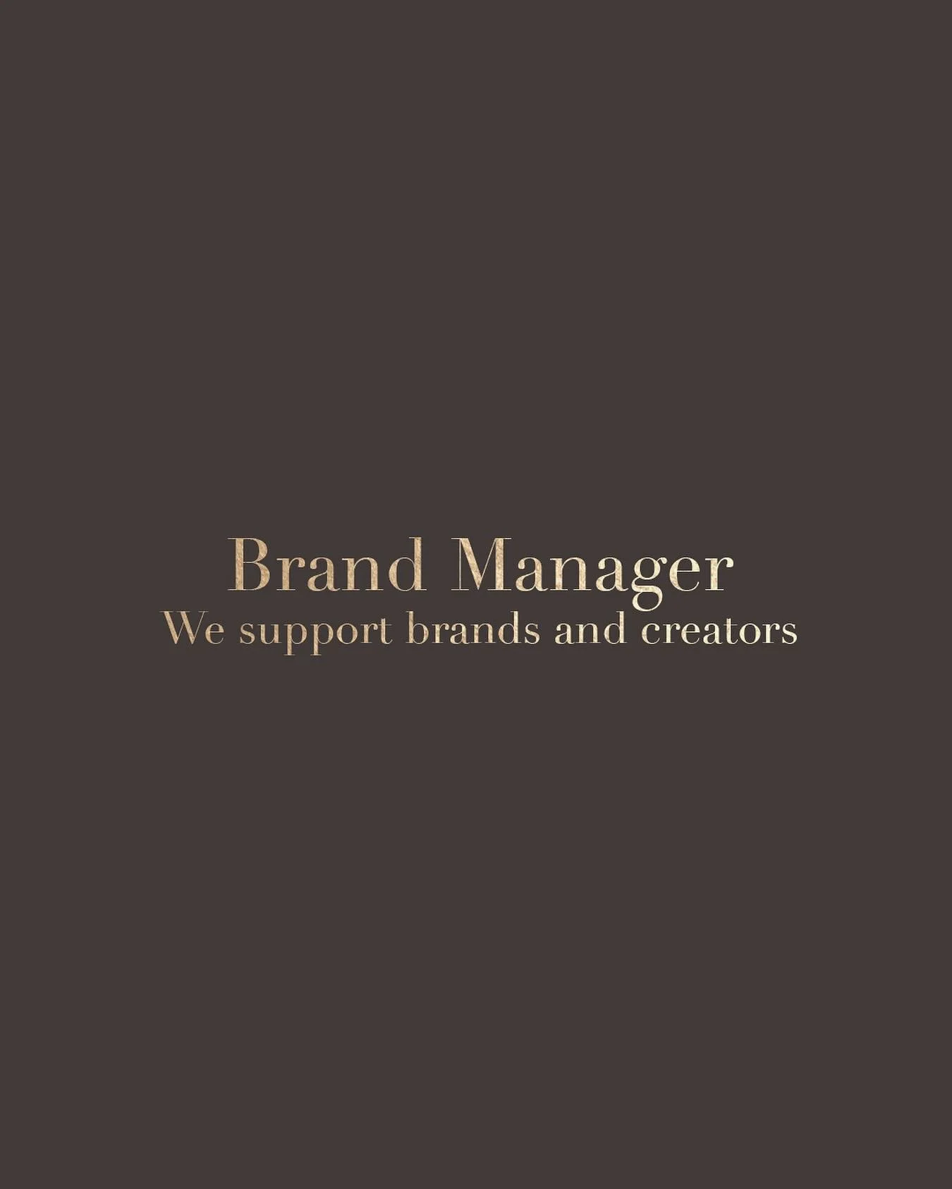 Brand Manager &ndash; We are a representation agency empowering the new generation of design talents. Based in Paris, our agency is driven by a skilled and complementary team where Brand Managers play a central role in building and nurturing strong i