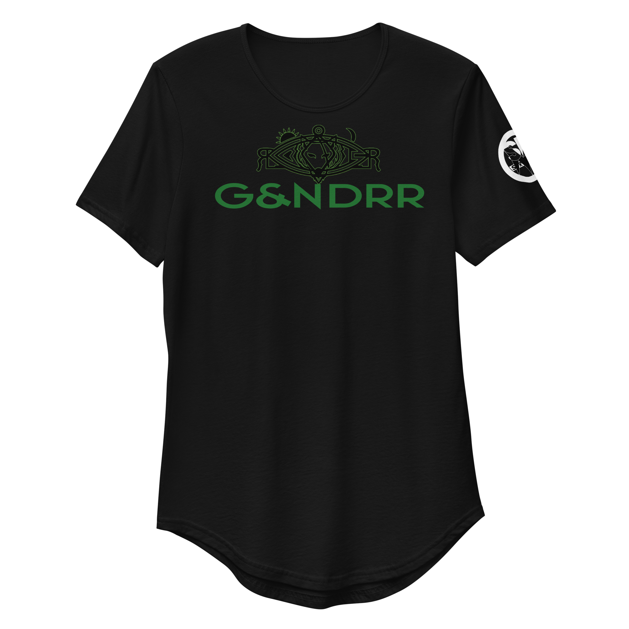 Black G&NDRR t-shirt.