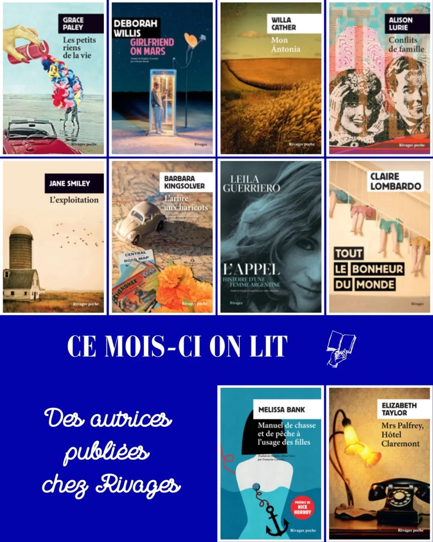 [Bookclub📚] Du 10 octobre au 10 novembre 2025, le bookclub sera consacr&eacute; &agrave; dix autrices publi&eacute;es par les @editionsrivages . Un programme &eacute;labor&eacute; avec @delphvalentin2 , &eacute;ditrice de litt&eacute;rature &eacute;