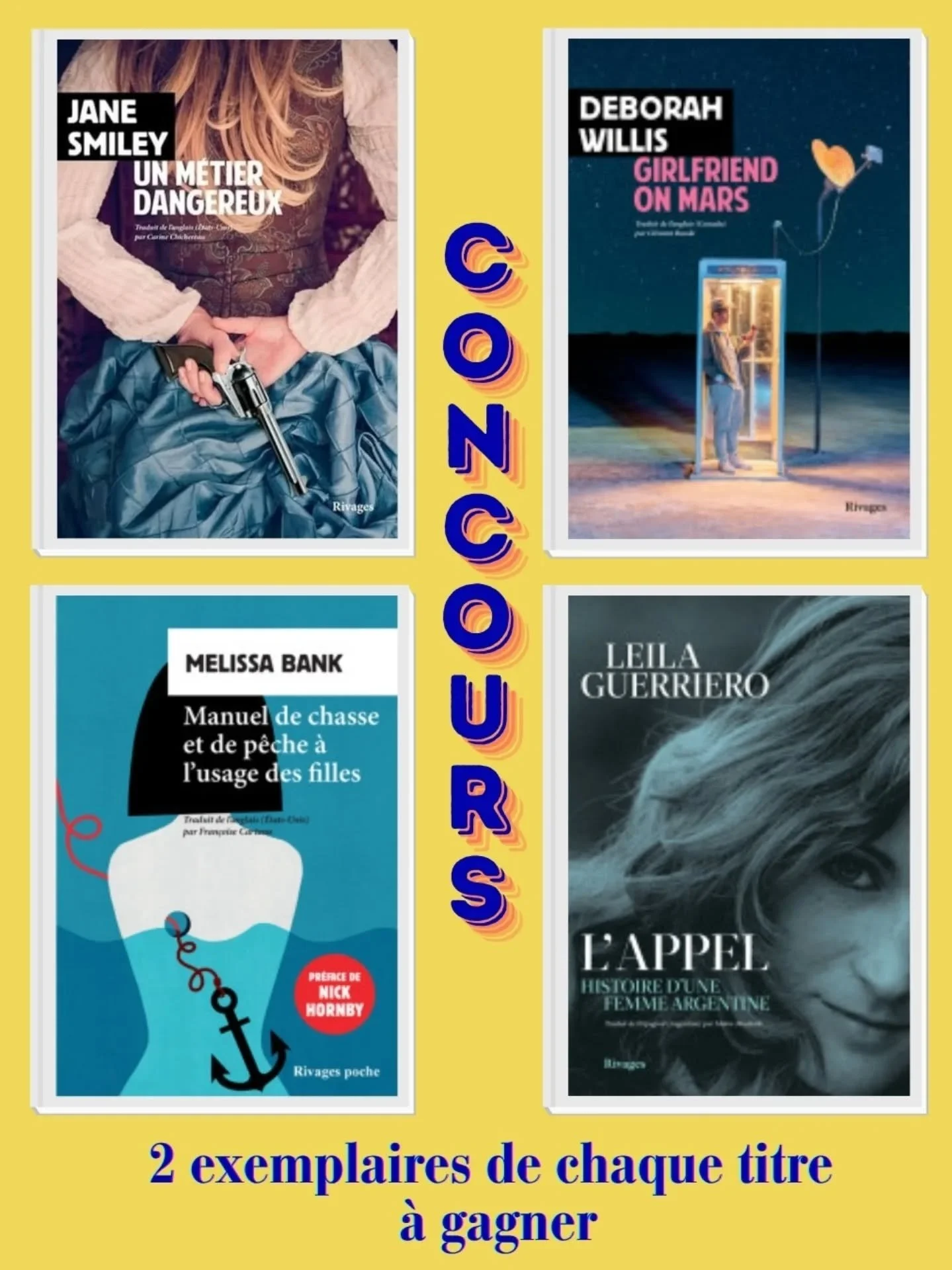 🎁&Agrave; l&rsquo;occasion du bookclub consacr&eacute; &agrave; certaines autrices publi&eacute;es chez Rivages, la maison d'&eacute;dition vous offre deux exemplaires de chacun des livres suivants :

⭐️Girlfriend on mars de Deborah Willis, traduit 