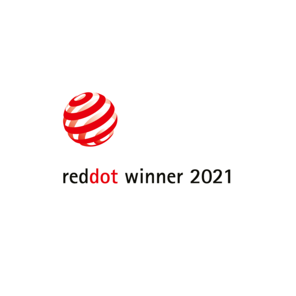 Red Dot Award 2021 winner logo for the Arc by Sonos, designed by Sonos In-house design team and supported by Kai Rump.