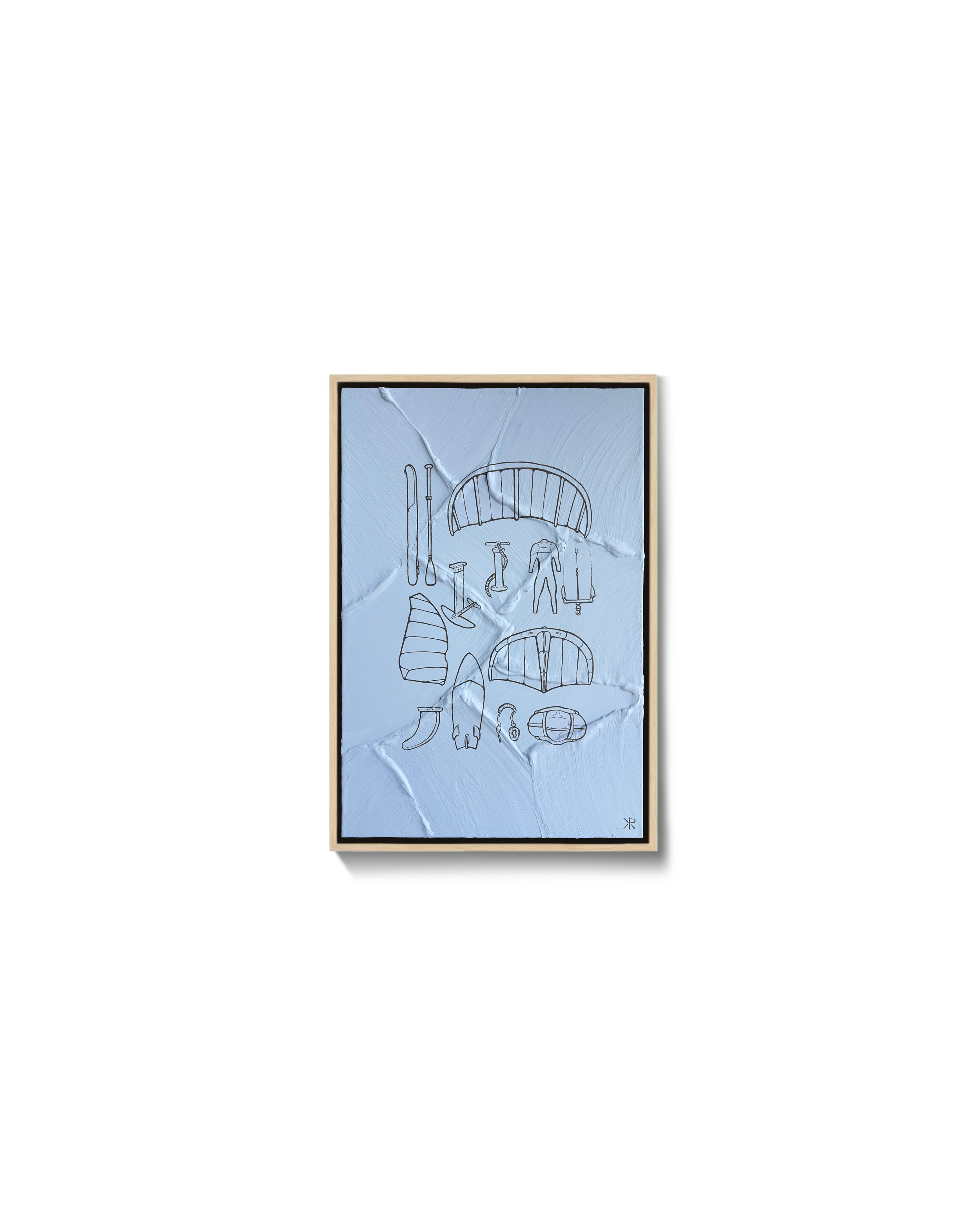 Each artwork is a handcrafted one-of-a-kind piece, created with intention and care by Kai Rump. Rooted in design thinking, these concept drawings are brought to life on a three-dimensional surface, enhanced with subtle texture and depth. The use of h